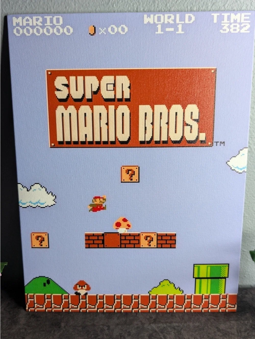 Super Mario Bros. Wall Art Poster - Blue